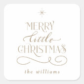 Sticker Carré Joyeux Faire-part de naissance de Noël (Devant)