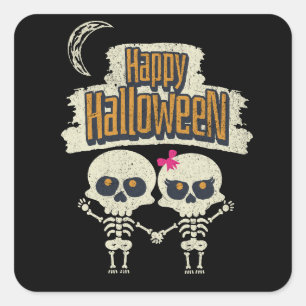 Sticker Carré Joyeux Halloween