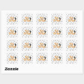 Sticker Carré Joyeux Halloween (Feuille)