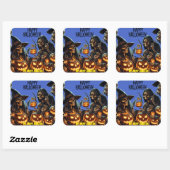 Sticker Carré Joyeux Halloween (Feuille)