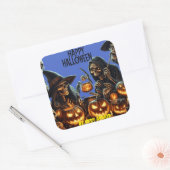Sticker Carré Joyeux Halloween (Enveloppe)