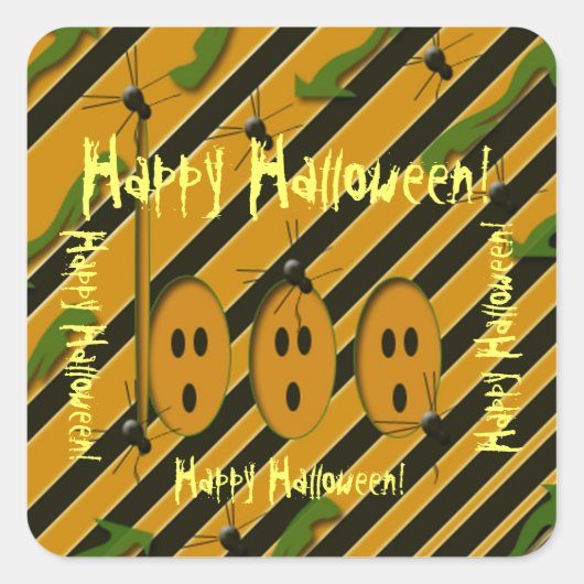 Sticker Carré Joyeux Halloween ! (Devant)