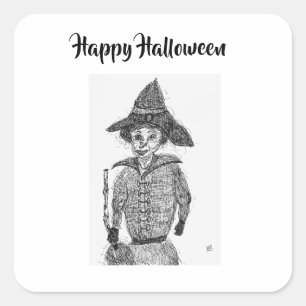 Sticker Carré Joyeux Halloween