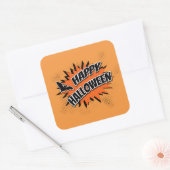 Sticker Carré Joyeux Halloween (Enveloppe)