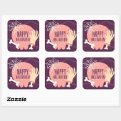 Sticker Carré Joyeux Halloween (Feuille)