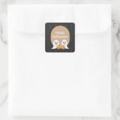 Sticker Carré Joyeux Halloween Fantômes Trick Ou Traiter (Sac)