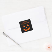 Sticker Carré Joyeux Halloween Jack O’ Lantern Face Fun Hallowee (Enveloppe)
