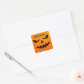 Sticker Carré Joyeux Halloween Trick ou Treat (Enveloppe)