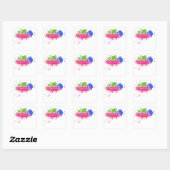 Sticker Carré Joyeux Holi (Feuille)