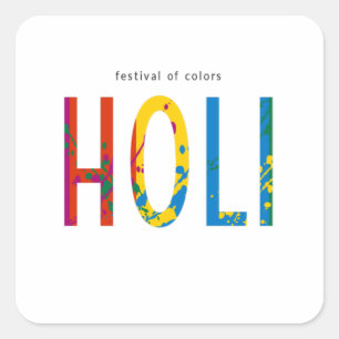 Sticker Carré Joyeux Holi