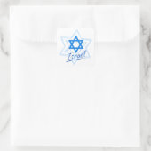 Sticker Carré Joyeux Israel Independence Day Blue Star de David (Sac)