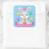 Sticker Carré Joyeux jour de Pâques (Sac)