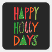 Sticker Carré JOYEUX JOURS SAINTS Joyeux Noël (Devant)