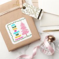 Joyeux Joyeux Joyeux Noël rose vif