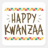Sticker Carré Joyeux Kwanzaa (Devant)