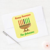 Sticker Carré Joyeux Kwanzaa (Enveloppe)