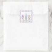 Sticker Carré Joyeux lapin de Pâques (Sac)