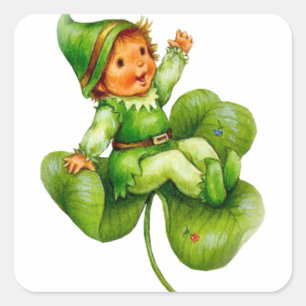 Sticker Carré Joyeux Leprechaun