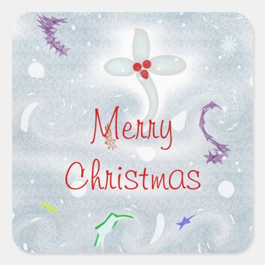 Sticker Carré Joyeux Noël (Devant)