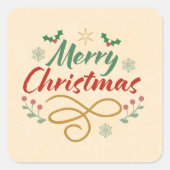 Sticker Carré Joyeux Noël (Devant)