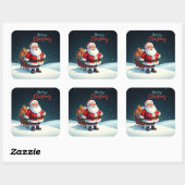 Sticker Carré Joyeux Noël (Feuille)