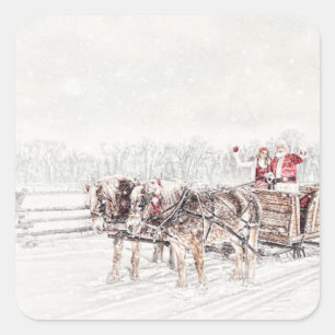 Sticker Carré Joyeux Noël