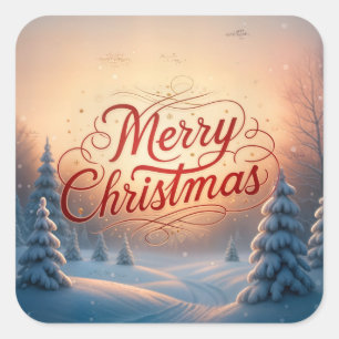Sticker Carré Joyeux Noël