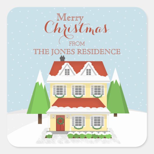 Sticker Carré Joyeux Noël (Devant)