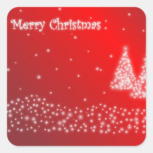 Sticker Carré Joyeux Noël (Devant)