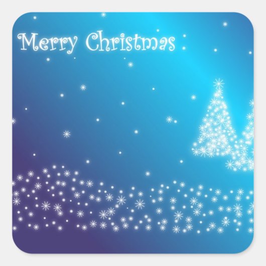 Sticker Carré Joyeux Noël (Devant)