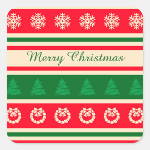 Sticker Carré Joyeux Noël