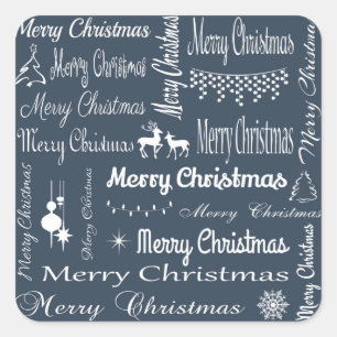 Sticker Carré Joyeux Noël