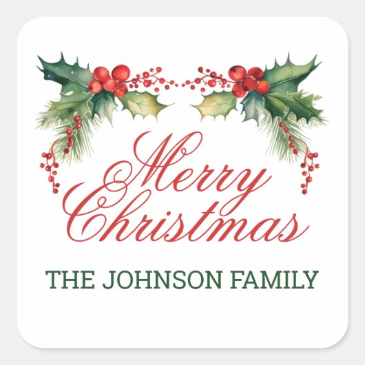 Sticker Carré Joyeux Noël (Devant)
