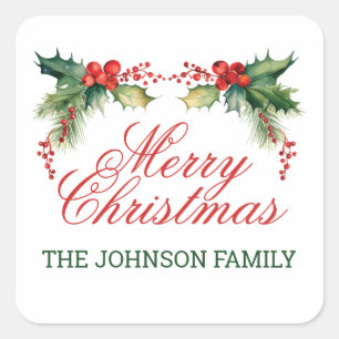 Sticker Carré Joyeux Noël