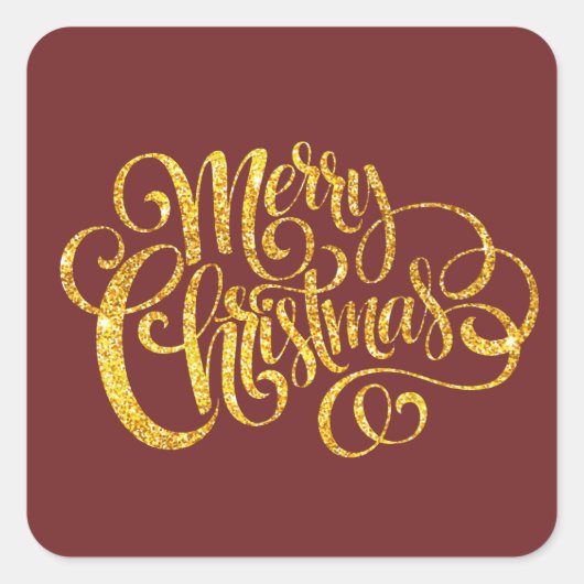 Sticker Carré Joyeux Noël (Devant)