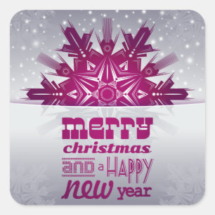 Sticker Carré Joyeux Noël