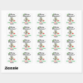 Sticker Carré Joyeux Noël ! (Feuille)