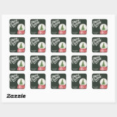 Sticker Carré Joyeux Noël (Feuille)