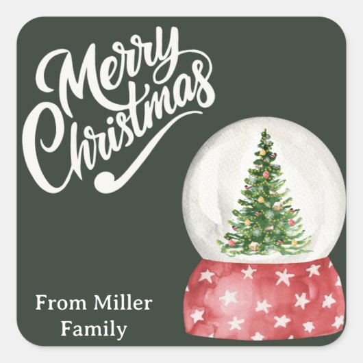 Sticker Carré Joyeux Noël (Devant)