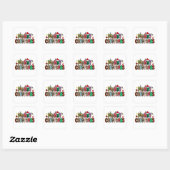 Sticker Carré Joyeux Noël (Feuille)