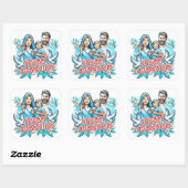 Sticker Carré Joyeux Noël (Feuille)
