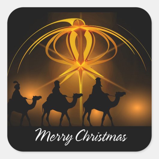 Sticker Carré Joyeux Noël 92 (Devant)