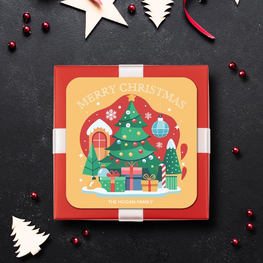 Sticker Carré Joyeux Noël Baking