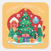 Sticker Carré Joyeux Noël Baking (Devant)