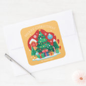 Sticker Carré Joyeux Noël Baking (Enveloppe)