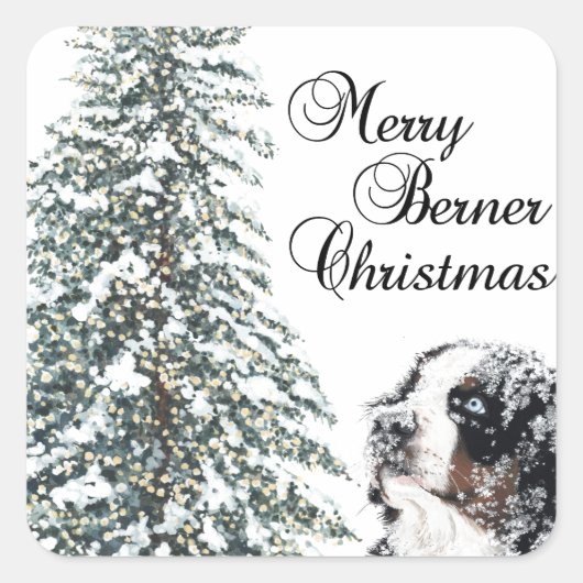 Sticker Carré Joyeux Noël Berner (Devant)