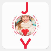 Sticker Carré Joyeux Noël blanc (Devant)