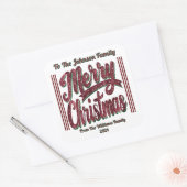 Sticker Carré Joyeux Noël Coloré ! (Enveloppe)