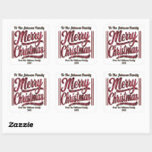 Sticker Carré Joyeux Noël Création Festive (Feuille)