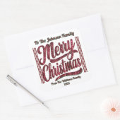 Sticker Carré Joyeux Noël Création Festive (Enveloppe)